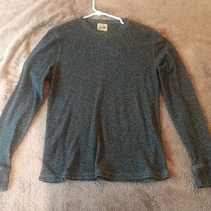 All-Son Shirt Small Men Grey Striped